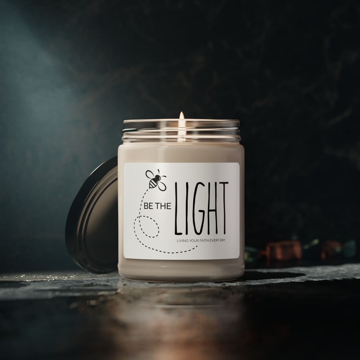 "Be the Light" Scented Soy Candle - 9oz Inspirational Candle