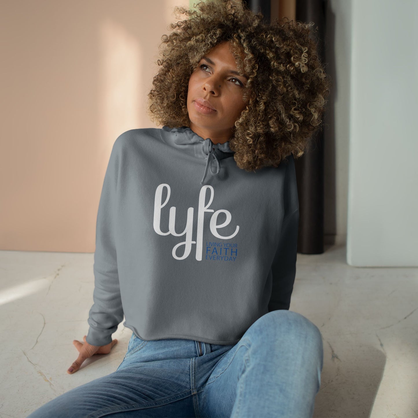 LYFE: Living Your Faith Everyday | Inspirational Crop Hoodie