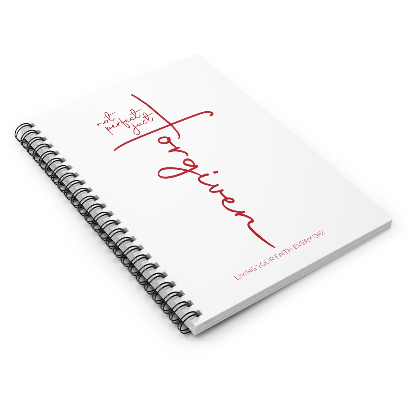 'Not Perfect Just Forgiven' | Spiral Notebook