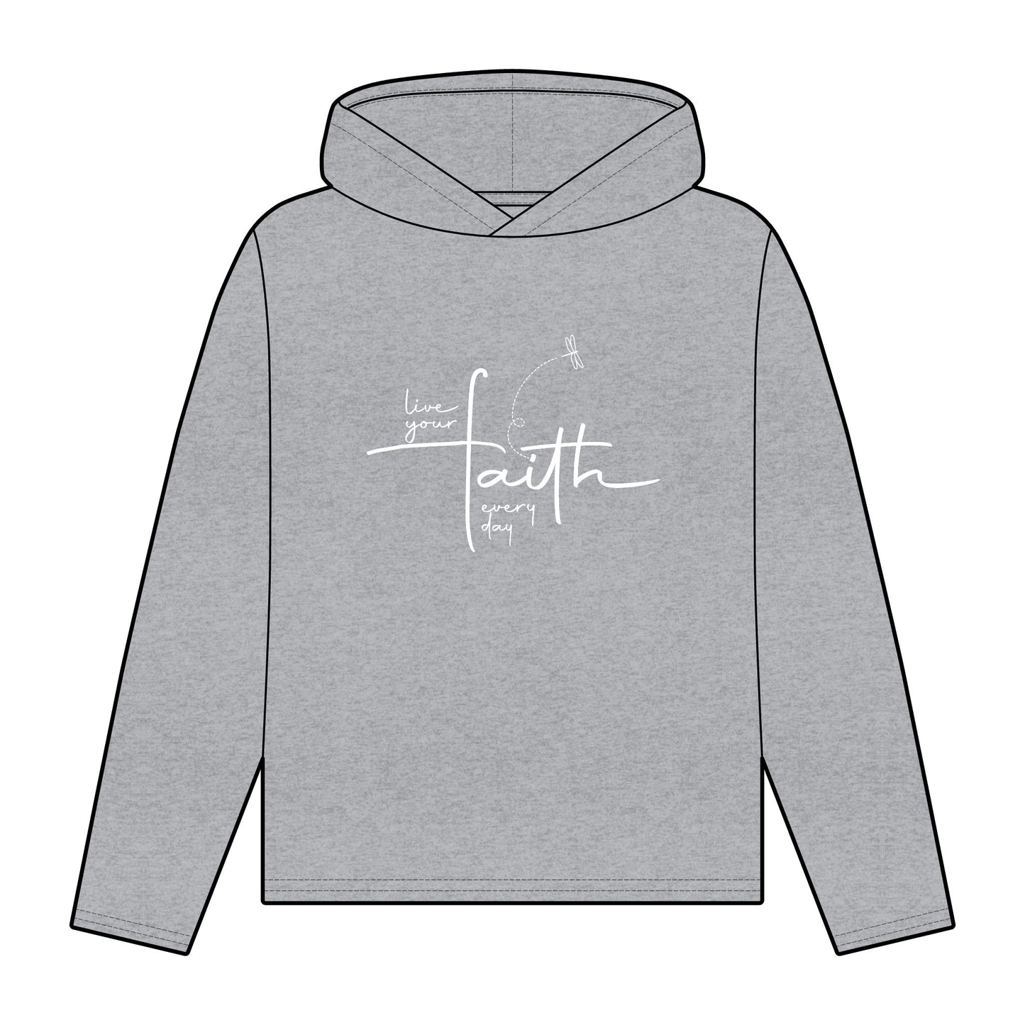Women's Organic Hoodie - 'Live Your Faith Every Day' Inspirational Sweatshirt