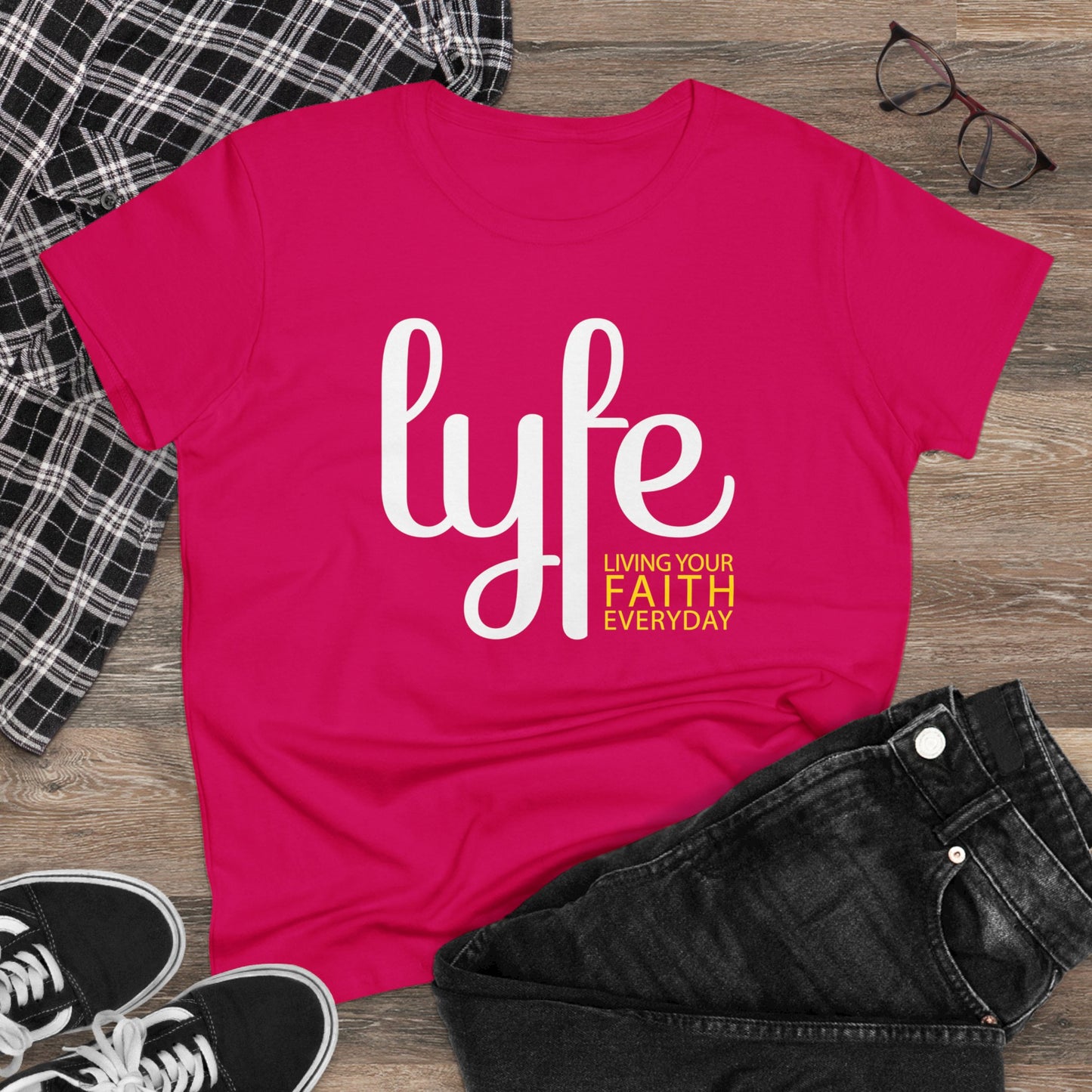 LYFE: Living Your Faith Everyday | Women's Midweight Cotton Short Sleeve Tee