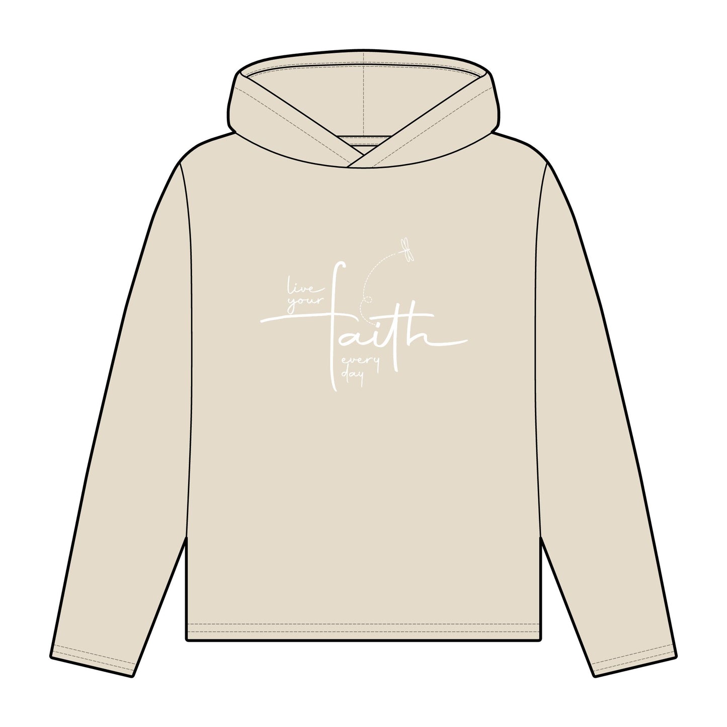 Women's Organic Hoodie - 'Live Your Faith Every Day' Inspirational Sweatshirt