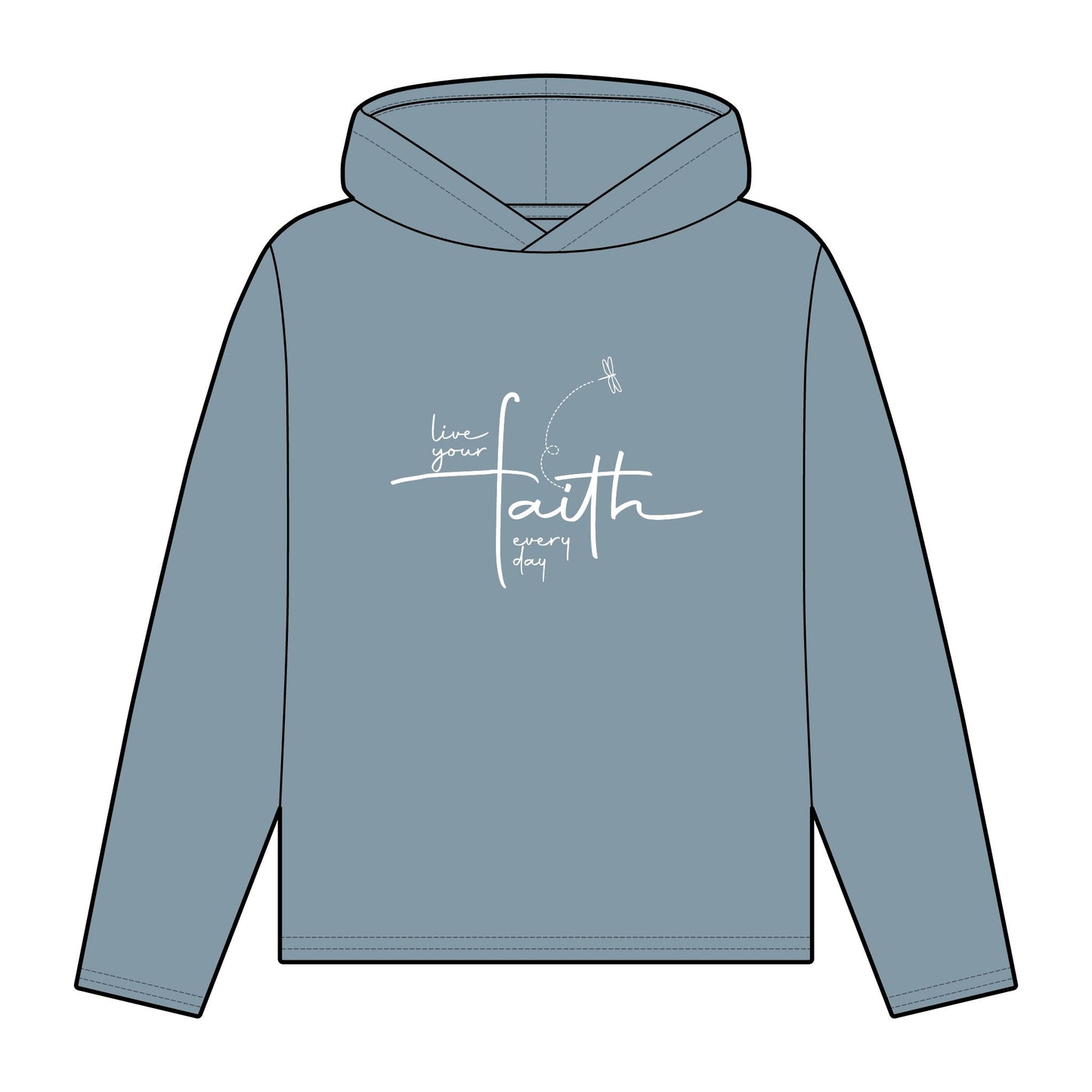 Women's Organic Hoodie - 'Live Your Faith Every Day' Inspirational Sweatshirt