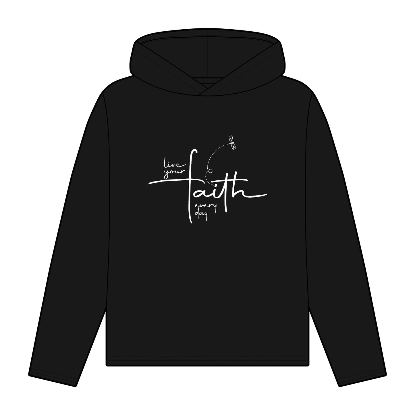 Women's Organic Hoodie - 'Live Your Faith Every Day' Inspirational Sweatshirt
