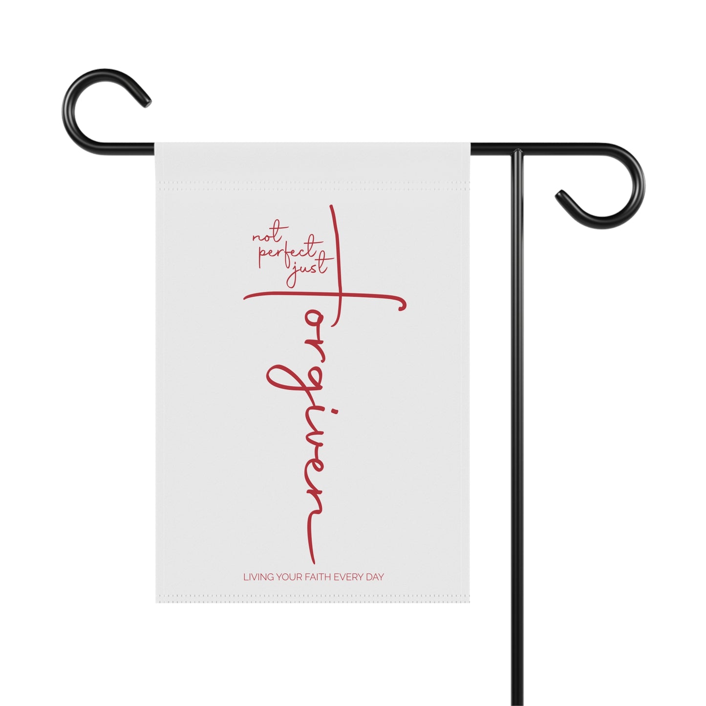 "Not Perfect—Just Forgiven" Faith-Themed Garden Banner