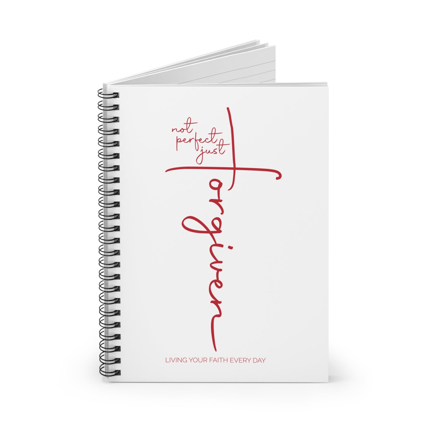 'Not Perfect Just Forgiven' | Spiral Notebook
