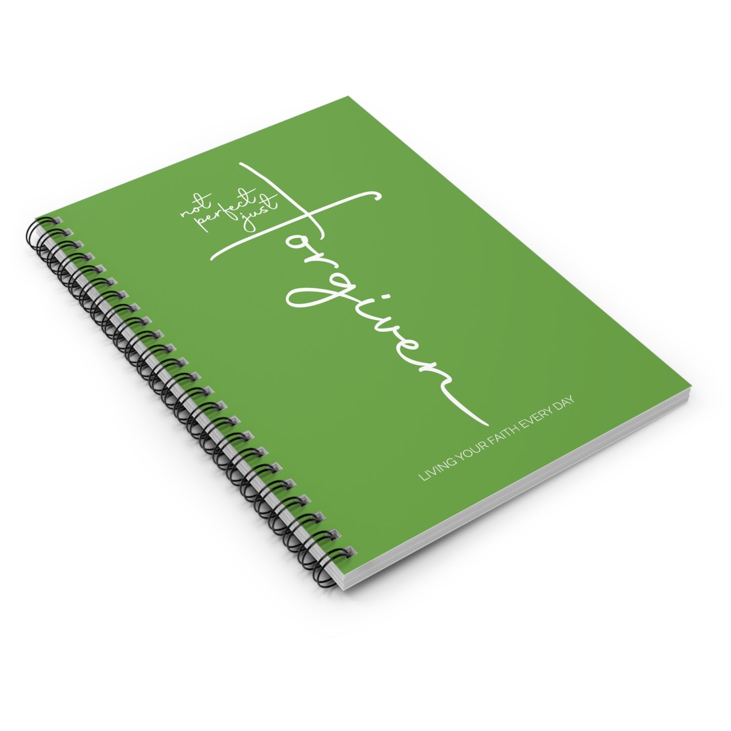 'Not Perfect—Just Forgiven' | Inspirational Faith Spiral Notebook