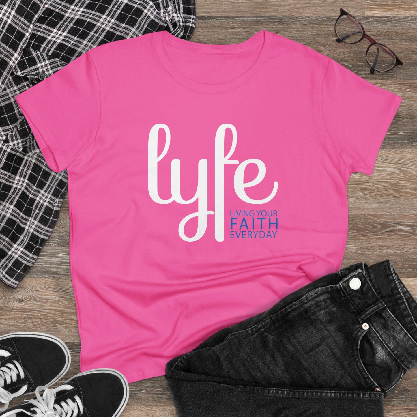 LYFE: Living Your Faith Everyday | Women's Midweight Cotton Short Sleeve Tee