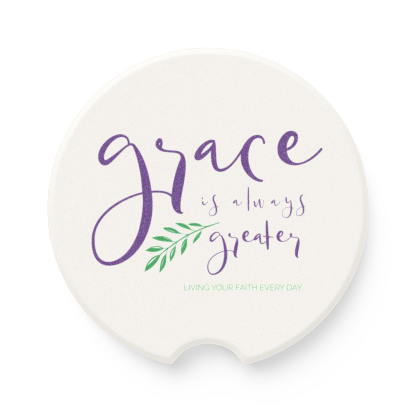 Grace is Always Greater | Soapstone Car Coaster