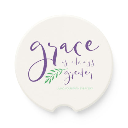 Grace is Always Greater | Soapstone Car Coaster