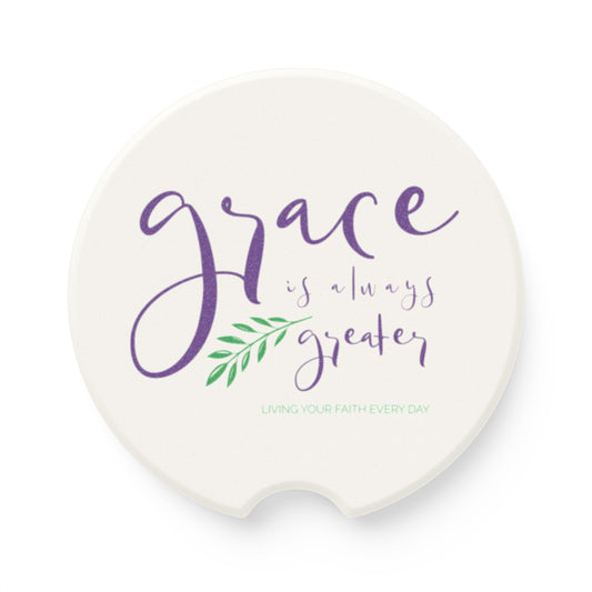 Grace is Always Greater | Soapstone Car Coaster