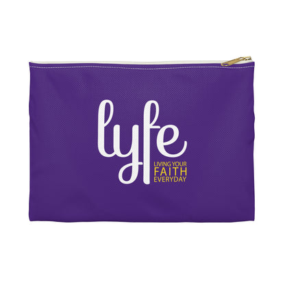 "LYFE: Living Your Faith Everyday" | Inspirational Accessory Pouch