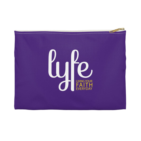 "LYFE: Living Your Faith Everyday" | Inspirational Accessory Pouch