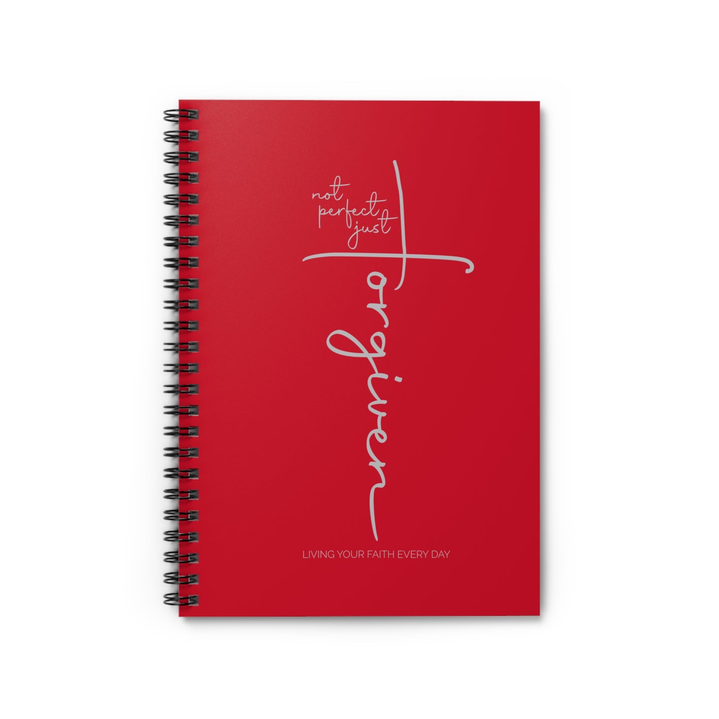'Not Perfect—Just Forgiven' | Inspirational Spiral Notebook