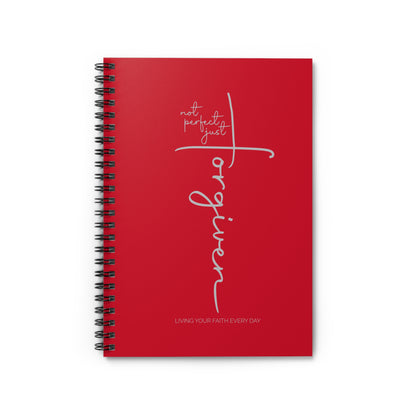 'Not Perfect—Just Forgiven' | Inspirational Spiral Notebook