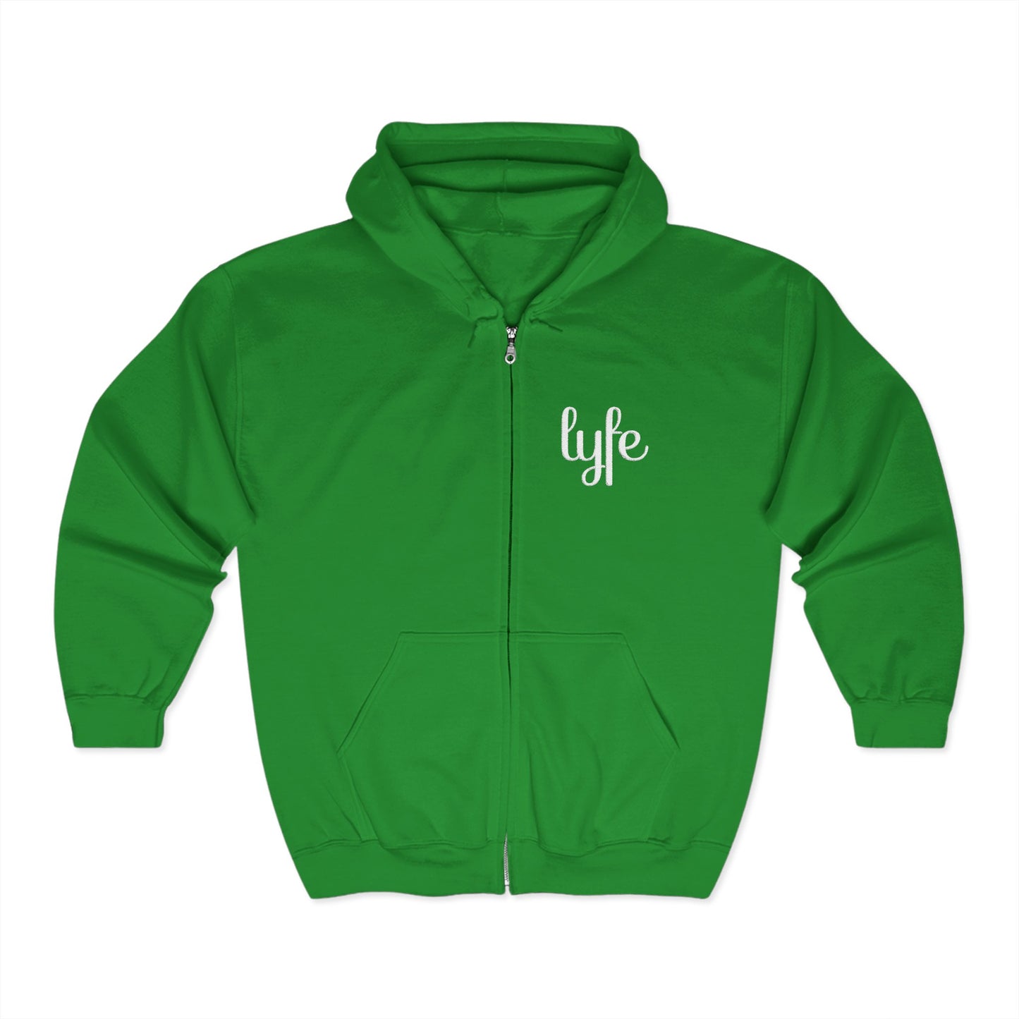 "LYFE" Embroidered | Stylish Unisex Full Zip Hoodie - Cozy & Versatile