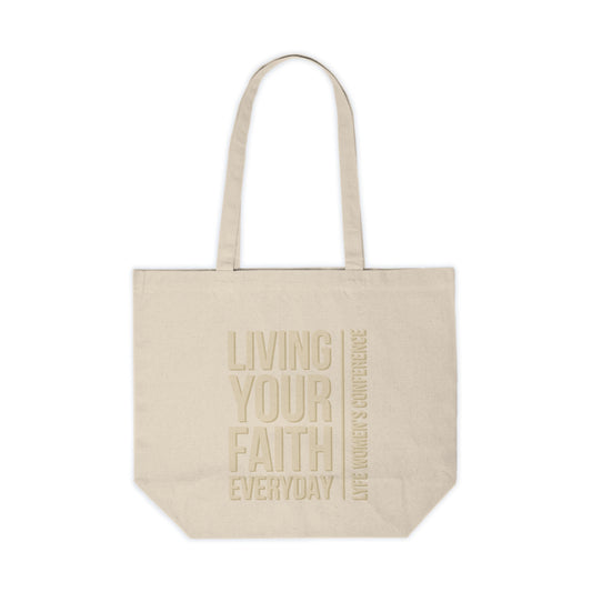 Living Your Faith | Canvas Shopping Tote