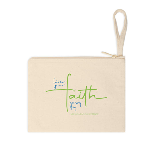 "Live Your Faith Every Day" | Accessory Zipper Pouch