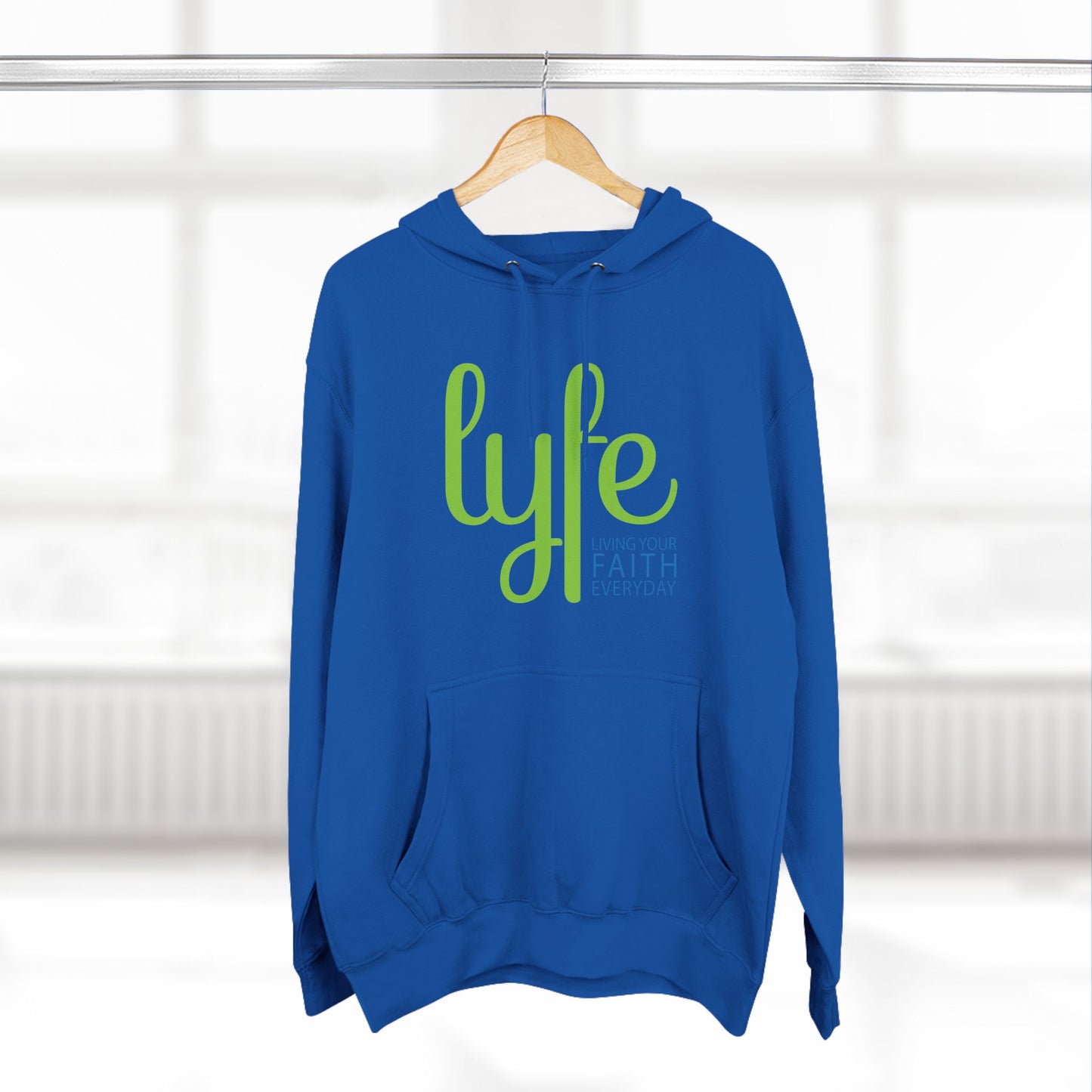 LYFE: Living Your Faith Everyday | Three-Panel Fleece Hoodie