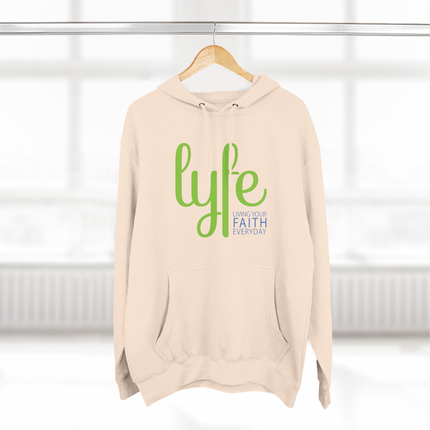 LYFE: Living Your Faith Everyday | Three-Panel Fleece Hoodie