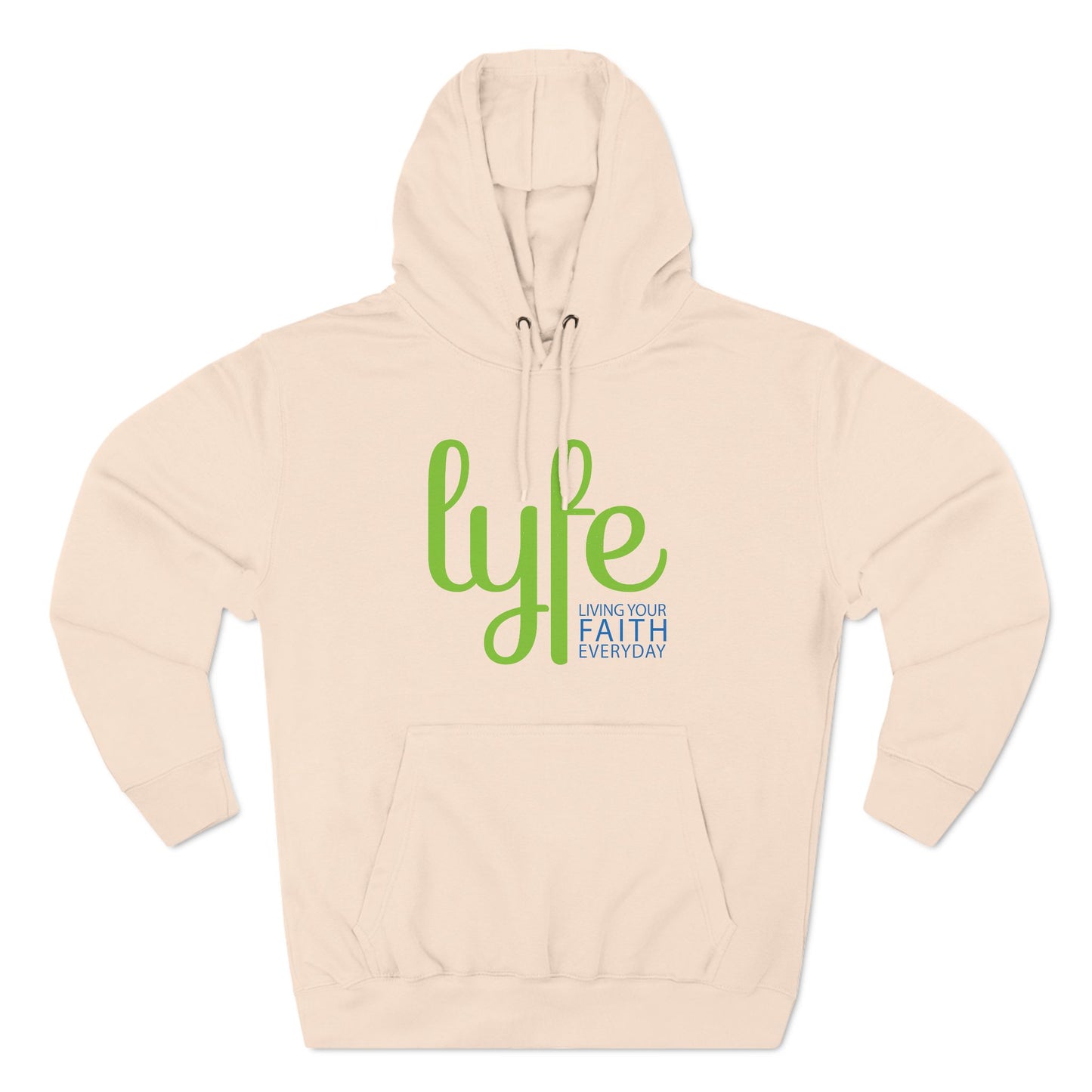LYFE: Living Your Faith Everyday | Three-Panel Fleece Hoodie