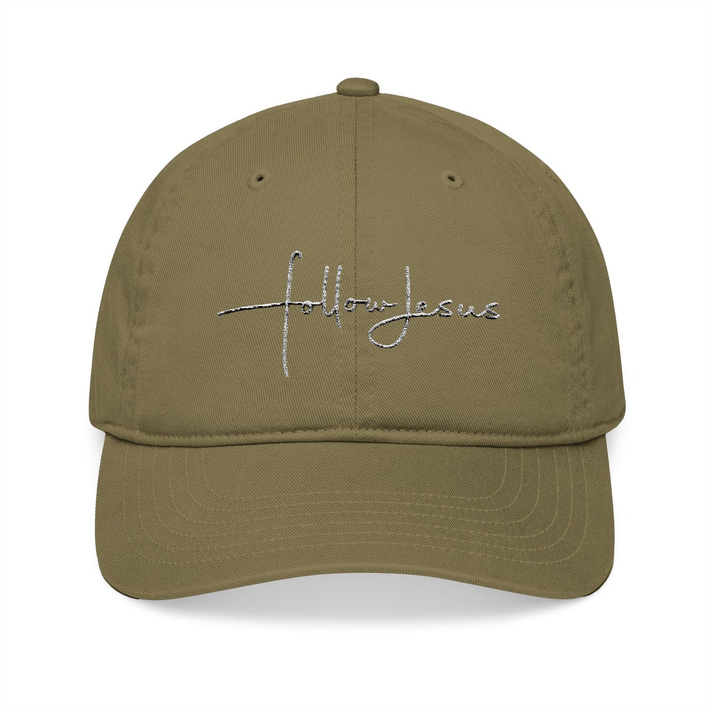 "Follow Jesus" | Organic Embroidered Baseball Cap