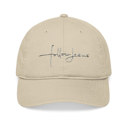 "Follow Jesus" | Organic Embroidered Baseball Cap