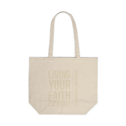 Living Your Faith | Canvas Shopping Tote