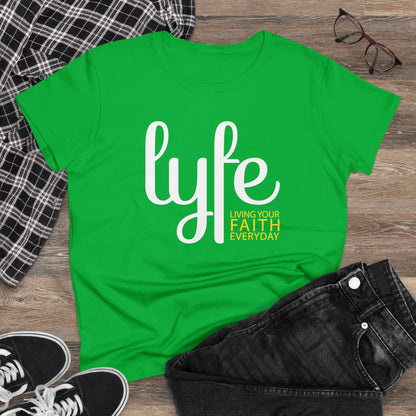 LYFE: Living Your Faith Everyday | Women's Midweight Cotton Short Sleeve Tee
