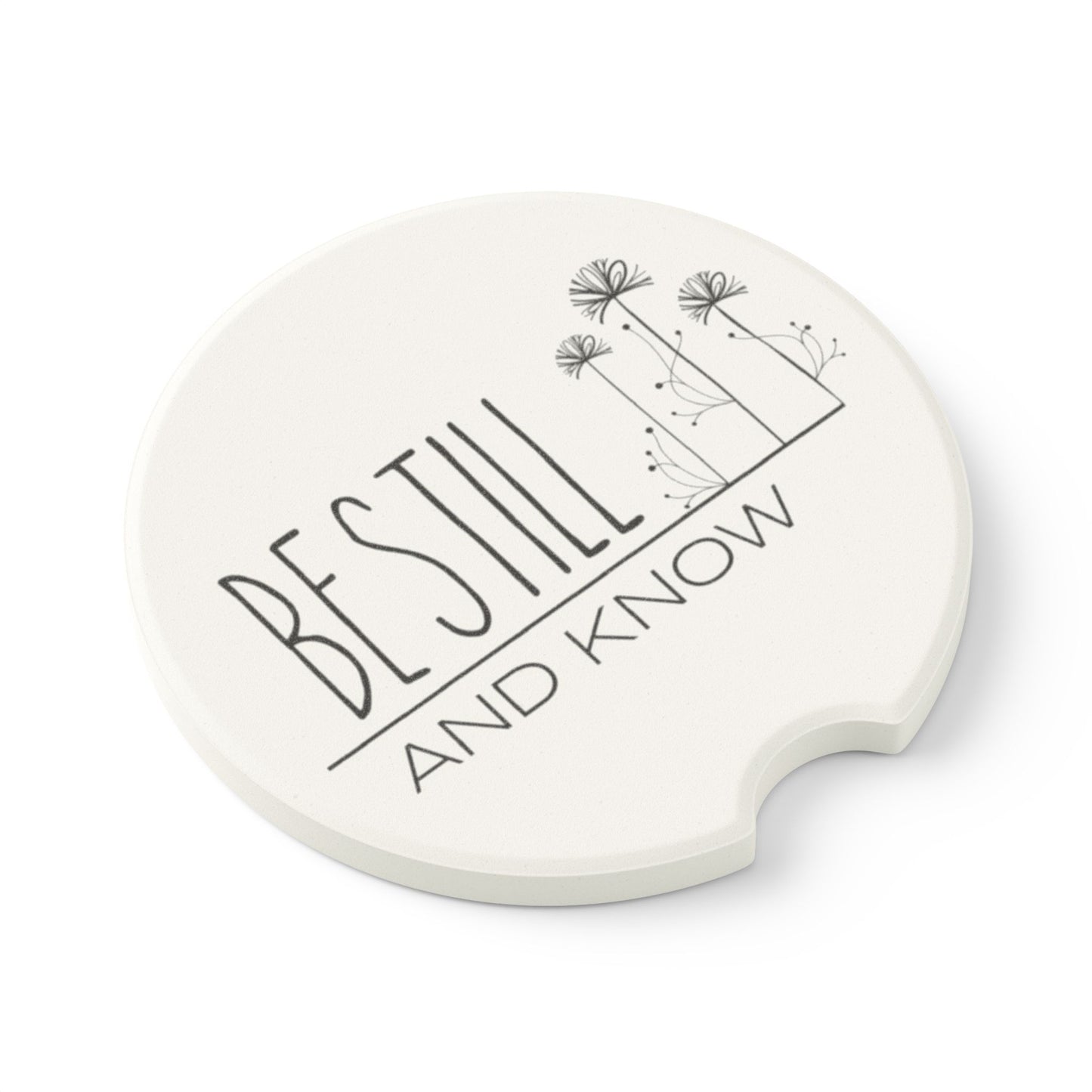 Be Still and Know | Inspirational Soapstone Car Coaster