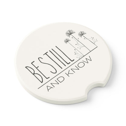 Be Still and Know | Inspirational Soapstone Car Coaster