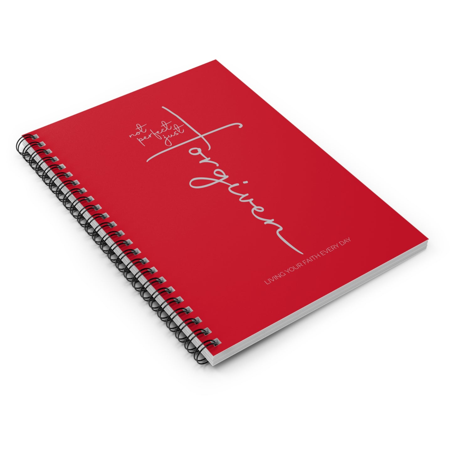 'Not Perfect—Just Forgiven' | Inspirational Spiral Notebook