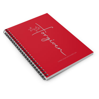 'Not Perfect—Just Forgiven' | Inspirational Spiral Notebook