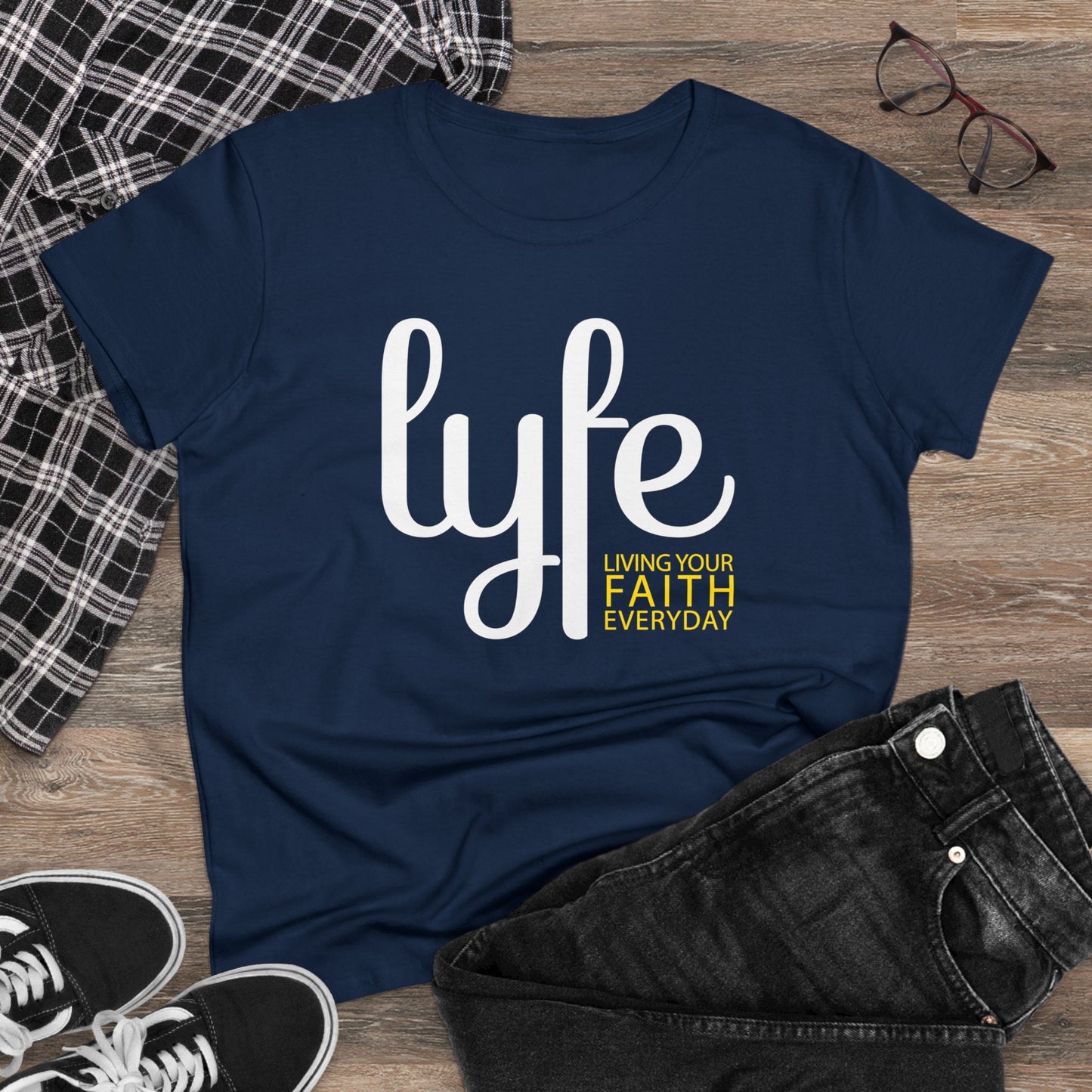 LYFE: Living Your Faith Everyday | Women's Midweight Cotton Short Sleeve Tee