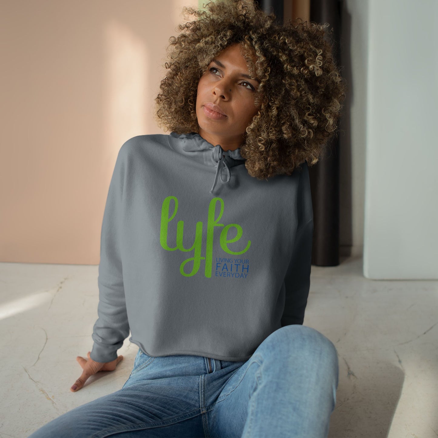 LYFE: Living Your Faith Everyday | Inspirational Crop Hoodie