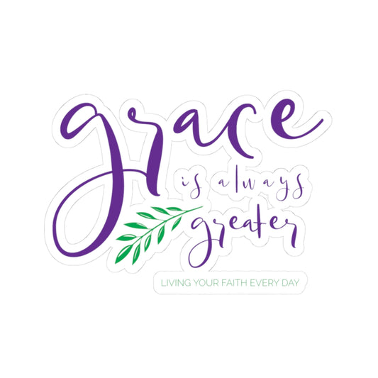 Inspirational Grace Kiss-Cut Stickers - Living Your Faith Everyday
