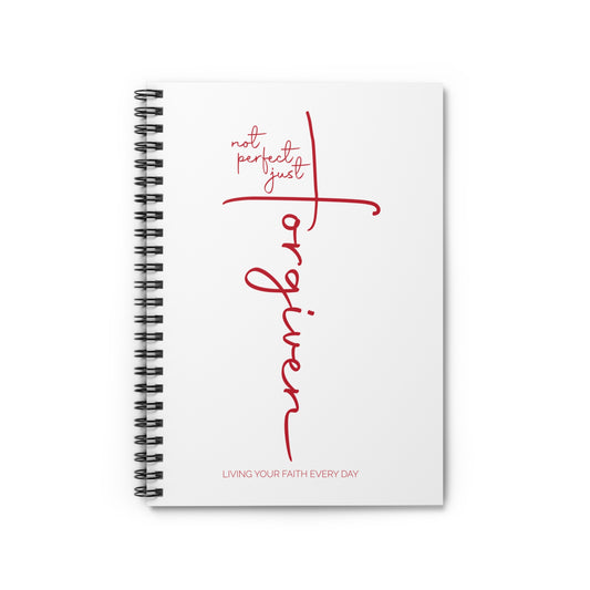 'Not Perfect Just Forgiven' | Spiral Notebook