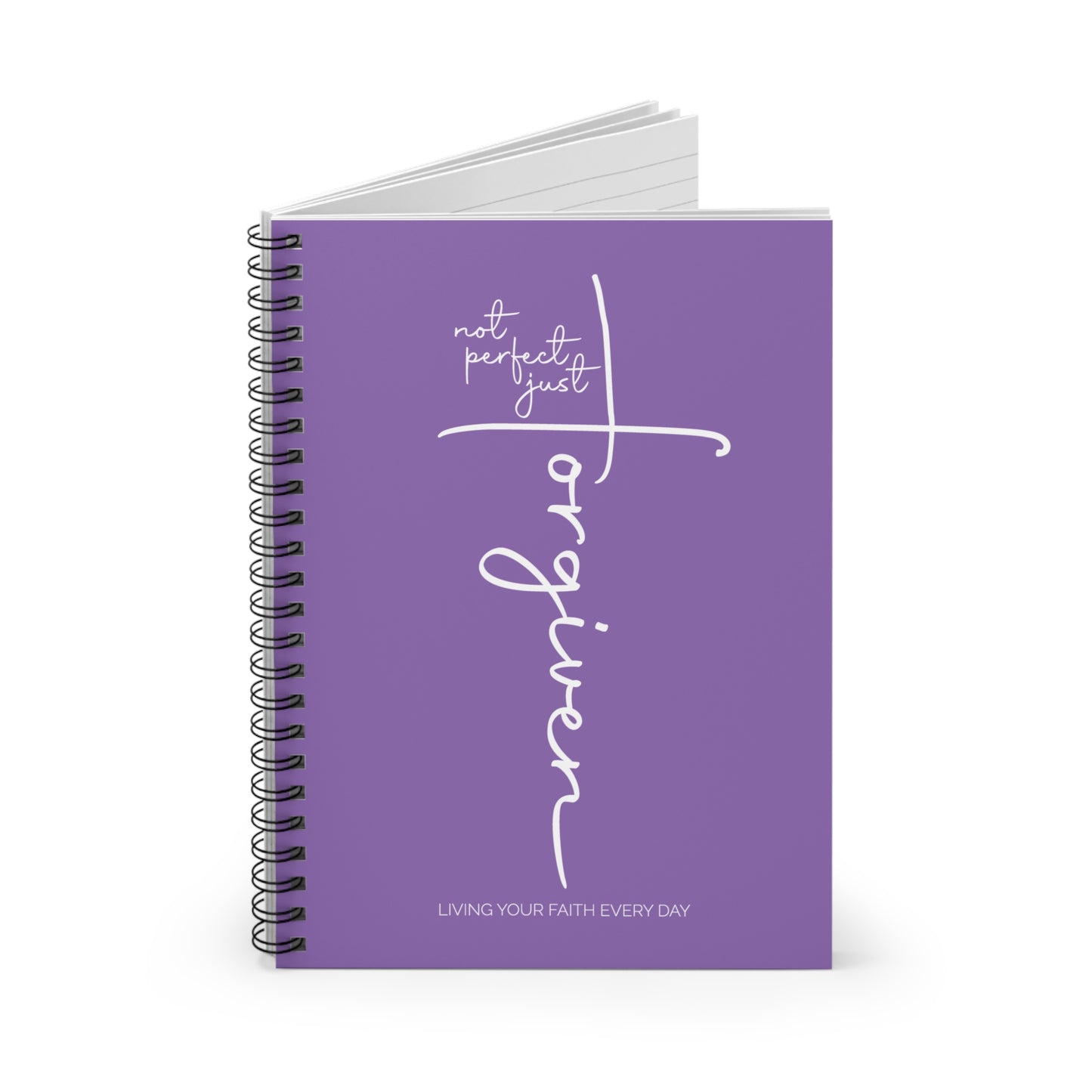 Not Perfect—Just Forgiven | Faith-Inspired Spiral Notebook