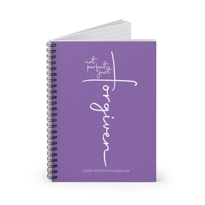 Not Perfect—Just Forgiven | Faith-Inspired Spiral Notebook