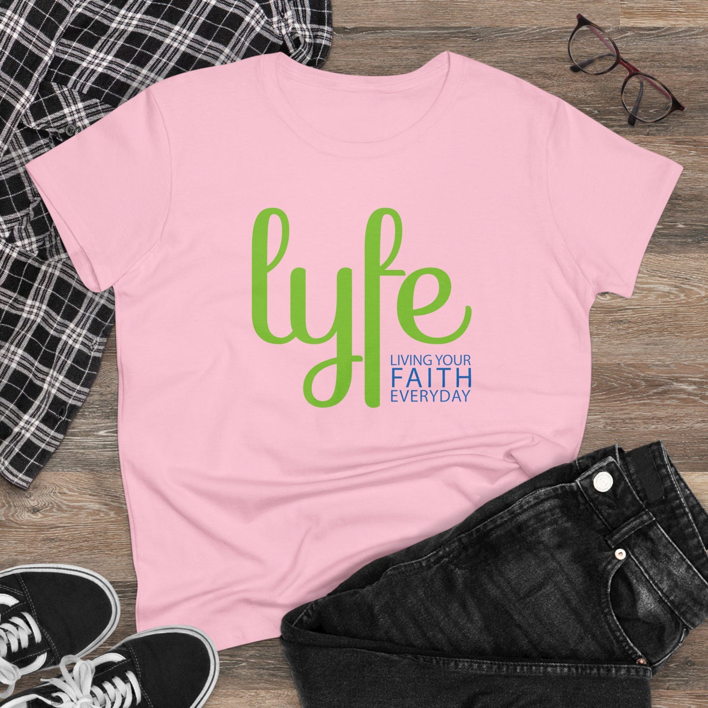 LYFE: Living Your Faith Everyday | Women's Midweight Cotton Short Sleeve Tee