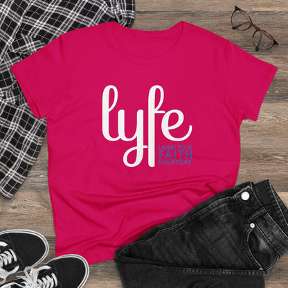 LYFE: Living Your Faith Everyday | Women's Midweight Cotton Short Sleeve Tee