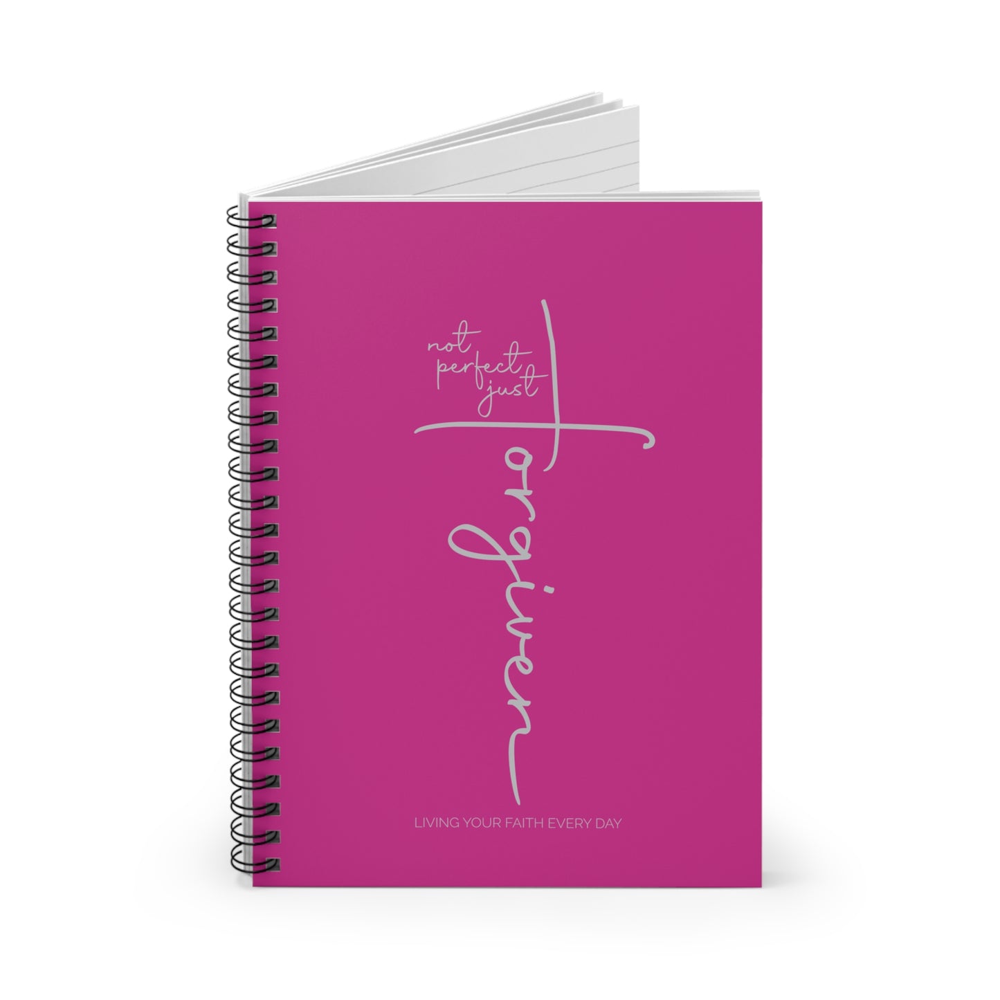 'Not Perfect—Just Forgiven' | Inspirational Spiral Notebook
