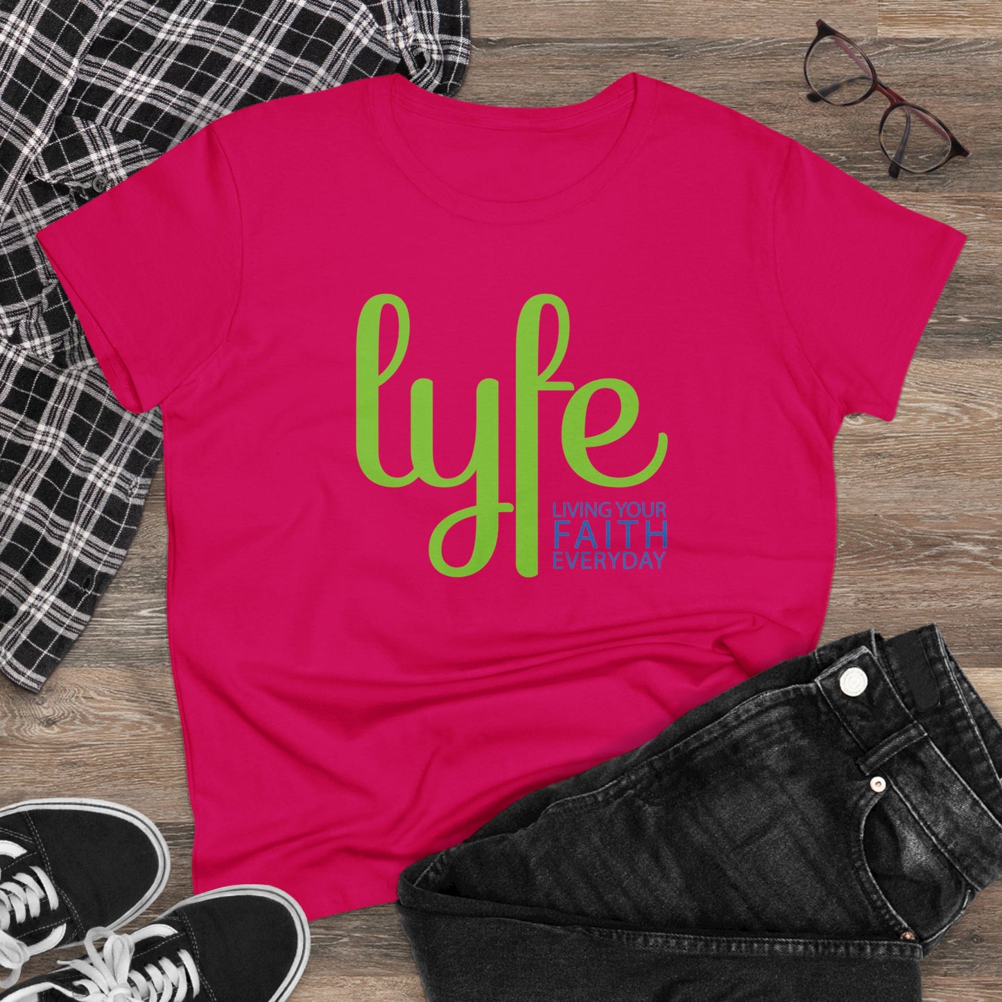 LYFE: Living Your Faith Everyday | Women's Midweight Cotton Short Sleeve Tee