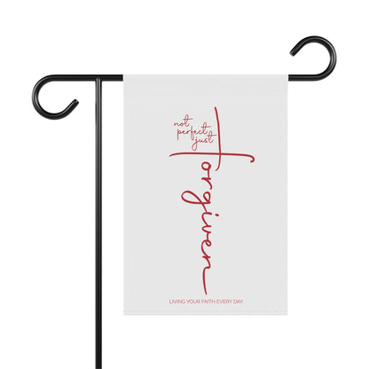 "Not Perfect—Just Forgiven" Faith-Themed Garden Banner