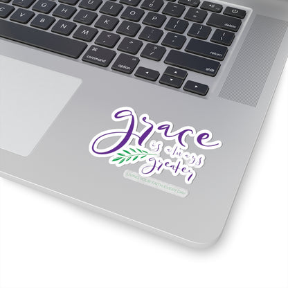 Inspirational Grace Kiss-Cut Stickers - Living Your Faith Everyday