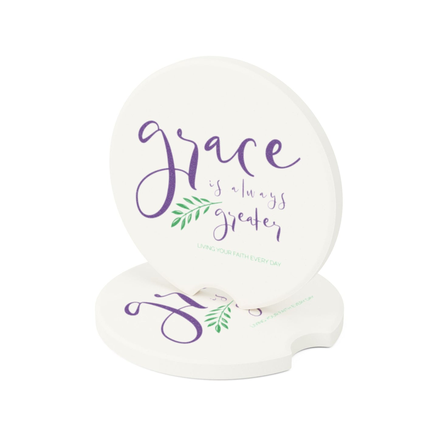 Grace is Always Greater | Soapstone Car Coaster