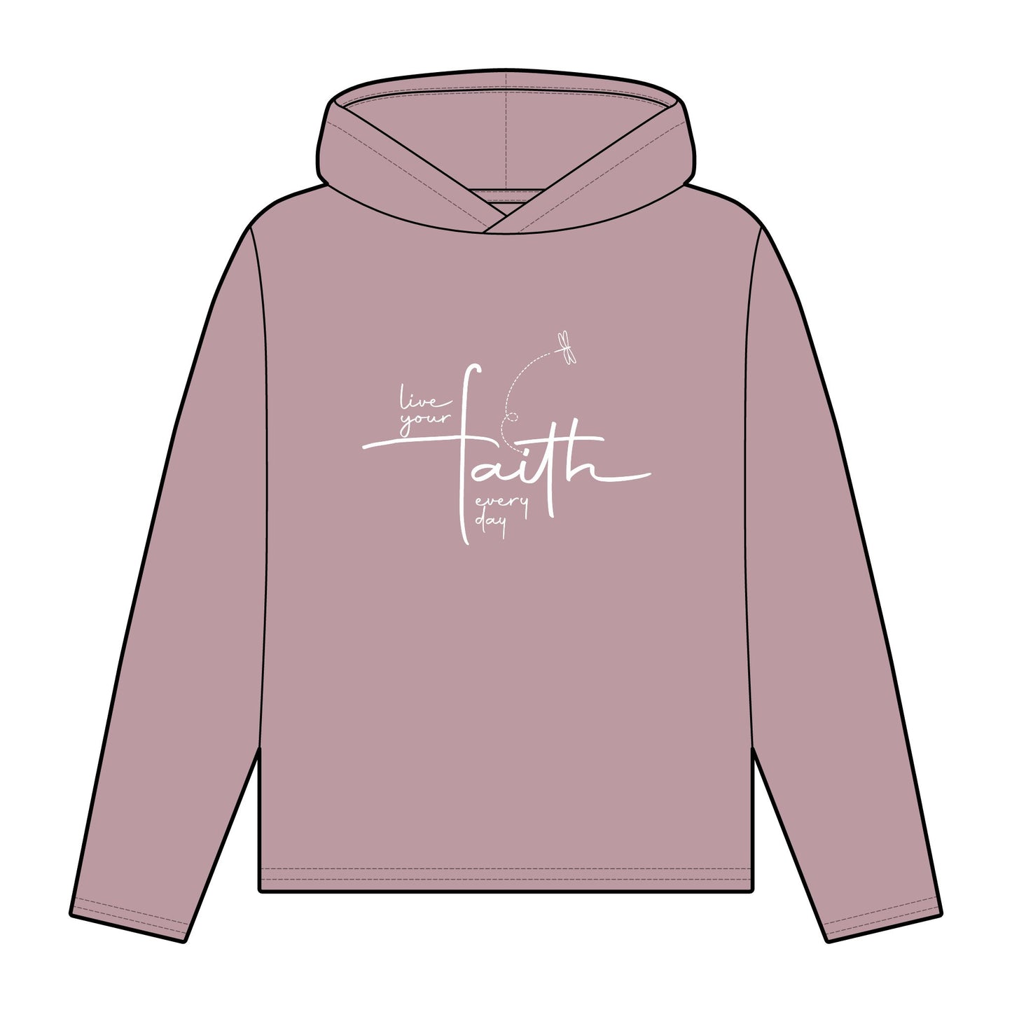 Women's Organic Hoodie - 'Live Your Faith Every Day' Inspirational Sweatshirt