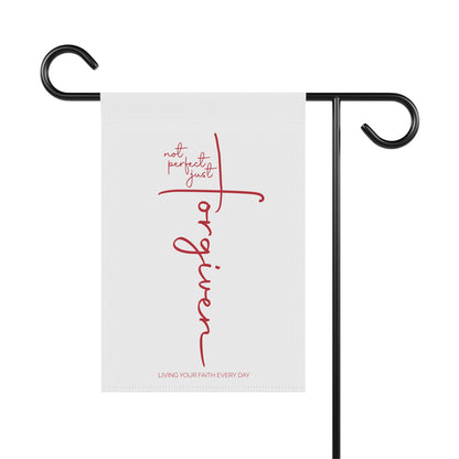 "Not Perfect—Just Forgiven" Faith-Themed Garden Banner