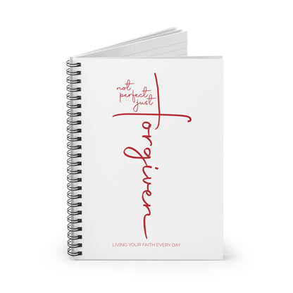 'Not Perfect Just Forgiven' | Spiral Notebook