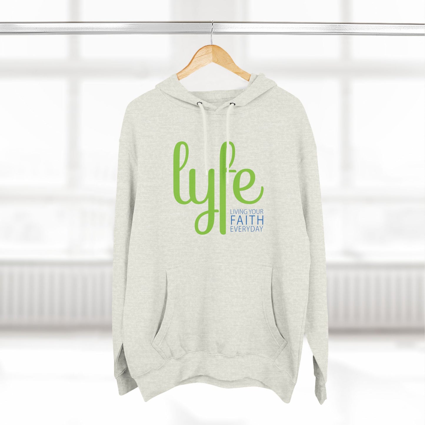 LYFE: Living Your Faith Everyday | Three-Panel Fleece Hoodie